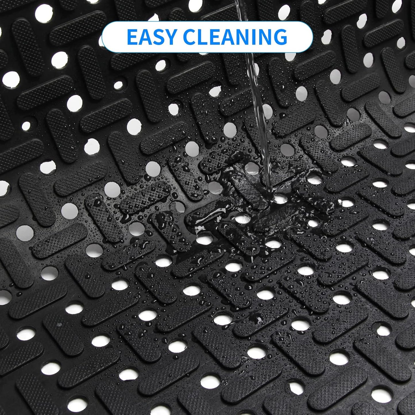 Rubber Non-Slip Waterproof Floor Mat Heavy Duty Anti-Fatigue Mats 33"x57" for Wet or Snow Deck, Restaurant Bar Kitchen Yard Boat