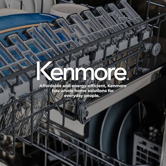 Kenmore 22-14632 24" Built-In Dishwasher - UltraWash Plus, SmartWash, Accela Wash, Sanitize Rinse, TurboDry, and Removable Third Rack - 15 Place Settings - 49 DBA - ENERGY STAR Certified - 24" - White