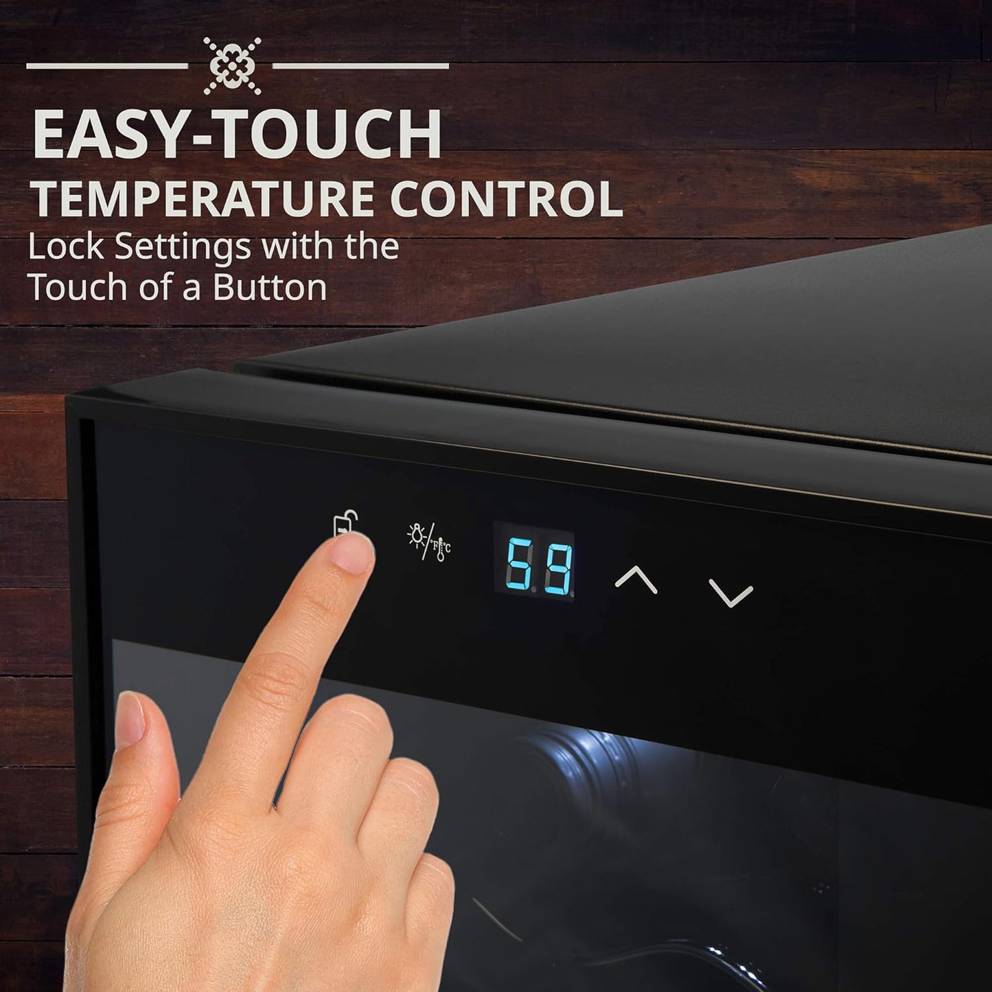 Ivation 51 Bottle Compressor Wine Cooler Refrigerator with Wi-Fi Smart App Control Cooling System | Large Freestanding Wine Cellar Fridge For Red White Champagne or Sparkling, Black Glass Door & Lock