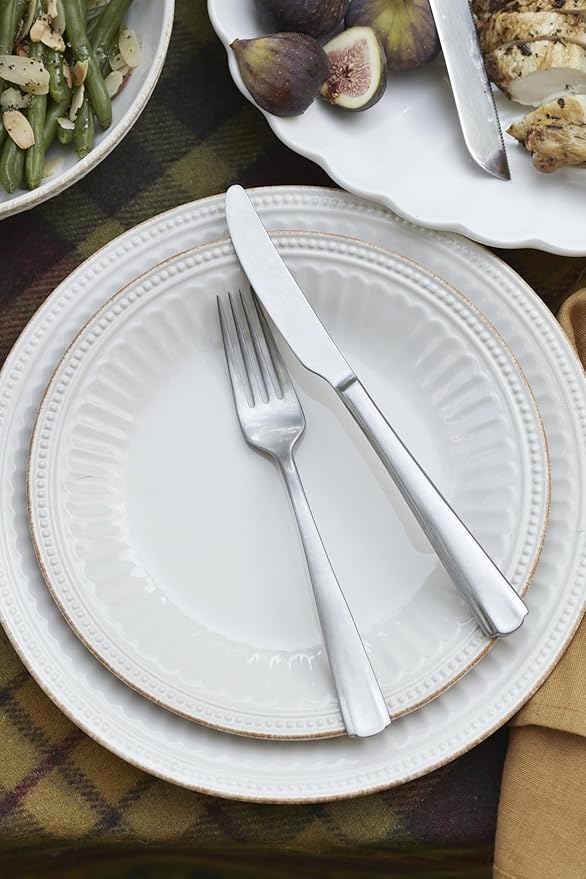 Lenox 899195 French Perle Groove 18-Piece Dinnerware Set, Service For 6