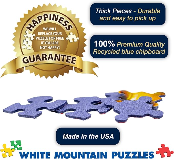 White Mountain 1000 Piece Jigsaw Puzzle Inspirational Quote Collage Puzzles with Large Pieces for Adults and Family 24"x30" – Words of Wisdom