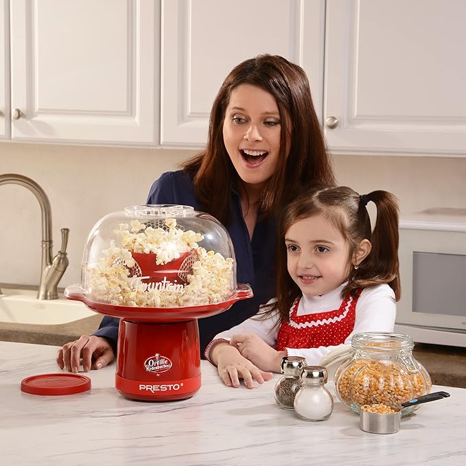 Presto 04868 Orville Redenbacher's Fountain Hot Air Popper, 20-Cups, Red