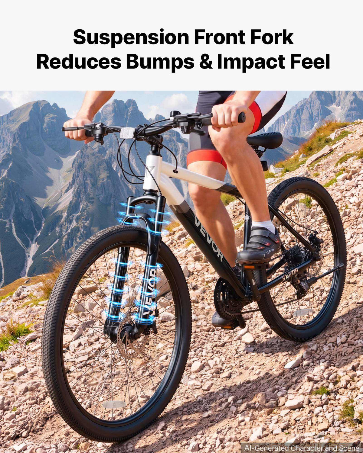 Mountain Bike for Men and Women 27.5 in Outdoor Bicycle 21 Speeds, Adult Bikes, Front Suspension, Adjustable Saddle, All-Terrain Tires, Aluminum Alloy Frame, Dual Disc Brake, Pre-Assembled