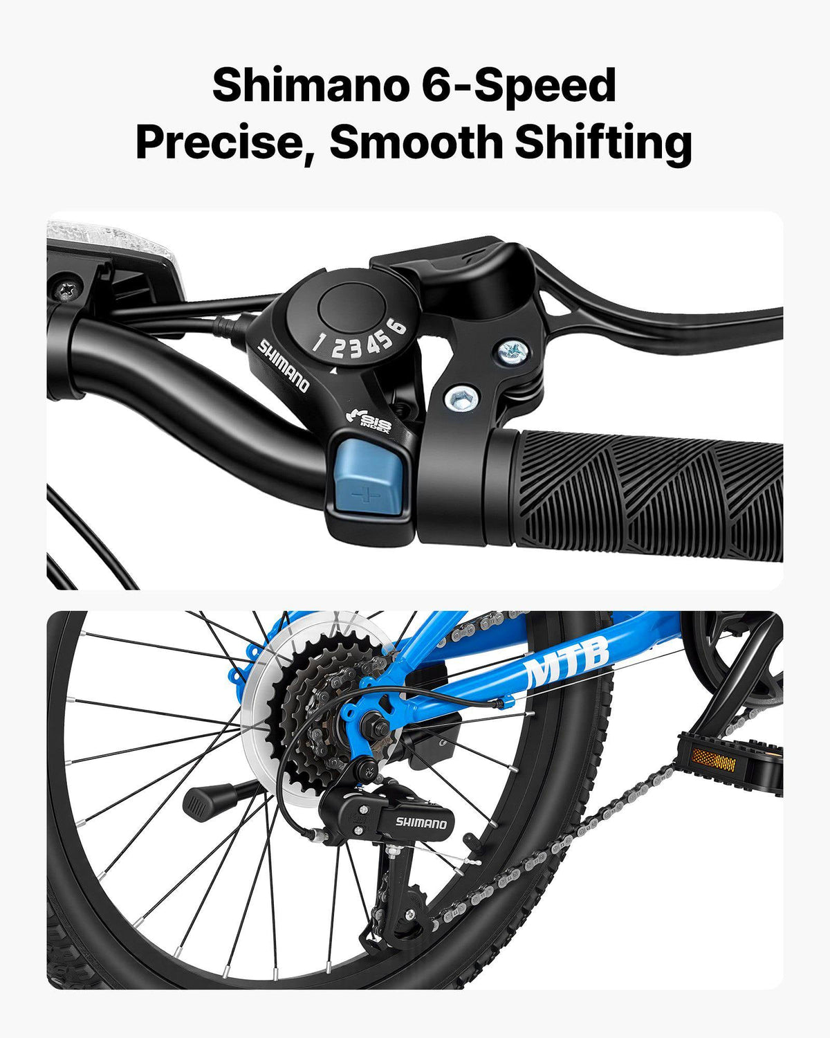 Mountain Bike for Men and Women 20 inch Outdoor Bicycle 6 Speeds, Adult Bikes, Front Suspension, Adjustable Saddle, All-Terrain Tires, High Carbon Steel Frame, Dual Brake, Pre-Assembled
