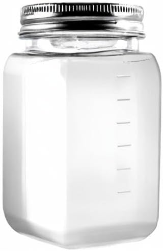 novelinks 16 oz Clear Plastic Jars with Lids, Refillable 16oz Mason Jars with Lids & Storage Containers for Kitchen & Household Use (10 Pack,Silver)