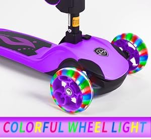 GLAMUP Kids Scooter, 2-in-1 Folding Kick Scooters, Adjustable Height, Safety Lock, 3 Wheel Kick Scooter for Boys and Girls Ages 3-14