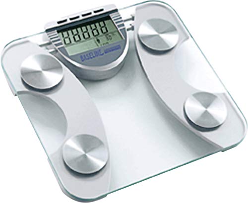 Baseline Digital Body Fat Scale, Accurate Tempered Glass Modern Bathroom Scale Measures Weight, Body Fat, and Water Percentage, 400lb Max, Model 12-1190