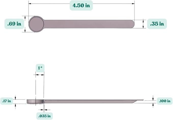 1/8 Teaspoon (0.625 mL | A Pinch) Long Handle Scoop for Measuring Coffee, Pet Food, Grains, Protein, Spices and Other Dry Goods (Pack of 5)
