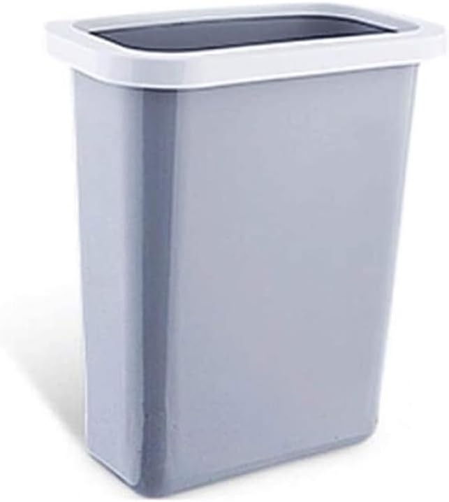 Garbage Cans Hanging Waste Bin Under Kitchen Sink,Plastic Dustbins Over Cabinet Door with Top Ring to Fix Garbage Bag Basket(Grey)