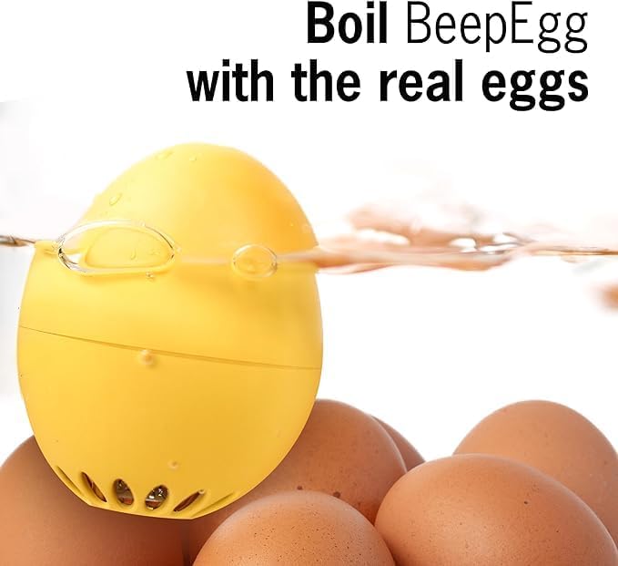 Bighorn Sheep BeepEgg – Egg Timer for Boiling Eggs – Musical Egg Cooker for Soft, Medium, Hard Boiled Eggs – Food Safe – Singing Floating Egg Timer – Egg Cooker for 3 Levels of Doneness - Brainstream