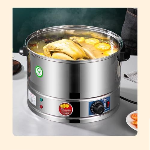 3-Tier Stainless Steel Electric Food Steamer with Automatic Heating & Static Control - Ideal for Healthy Meal Prep, Breakfast, & Cooking (220V)