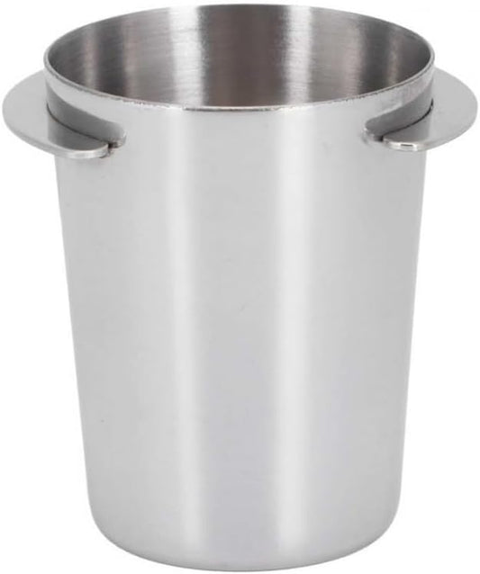 Coffee Dosing Cup 51mm, Stainless Steel Espresso coffee Dosing Cup Espresso coffee Machine Accessories, Coffee Powder Feeder Part coffee Grinder Powder cup Compatible (2, Silver, 51mm)