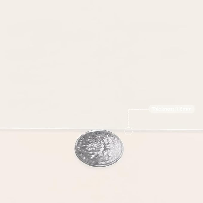 Leather Table Cover,1.8mm Thick,12x72 Inch Desk Cover,Dresser Cover Top,Dresser Protector Top,Dresser Cover,End Table Cover.(White+White,12x72)