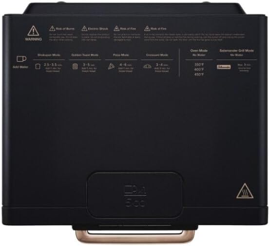 BALMUDA The Toaster Pro | Steam Oven Toaster | Compact Size 14.1″W × 12.6″D × 8.2″H | 6 Modes: Shokupan, Golden Toast, Pizza, Croissant, Oven, Salamander Grill | (Baking Tray Sold Separately) | Black