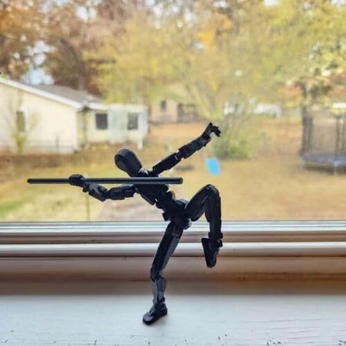 DANONI Titan13 Action Figure, Lucky Robot 13 Action Figures, 3D Printed Multi-Jointed Movable Action Figure, Dummy Robot 13 Figures Toy for Desktop Decorations Game Gifts (Black)