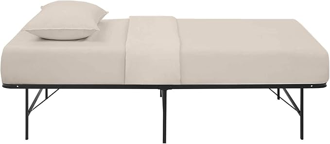4-PC Cot Sheet Set - 25x75, 100% Cotton Fitted Sheet - Perfect for Narrow Twin/RV Bunk/Camping Cot/Guest Bed Replacement, Fits Upto 4-8" Deep Mattress - Beige Solid
