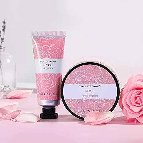 Spa Gifts for Women Spa Luxetique Bath and Body Gifts Set 6pcs Gift Baskets for Women Rose Bath Sets for Women Christmas Gifts For Women