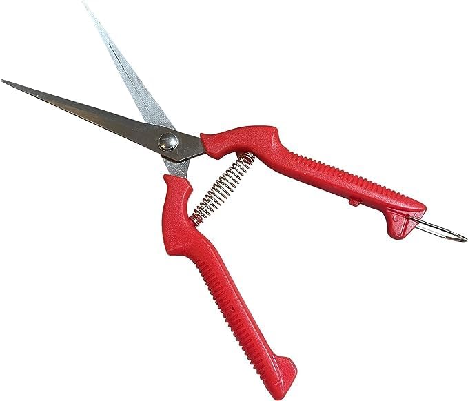 Garden Guru Extra Long Stainless Steel Pruner Pruning Shears Clippers Snips Sharp Bonsai Cutter Trimming Scissors Straight Blade Garden Scissors Tool Great for Roses Flowers Herbs Fruits (4 Pack)
