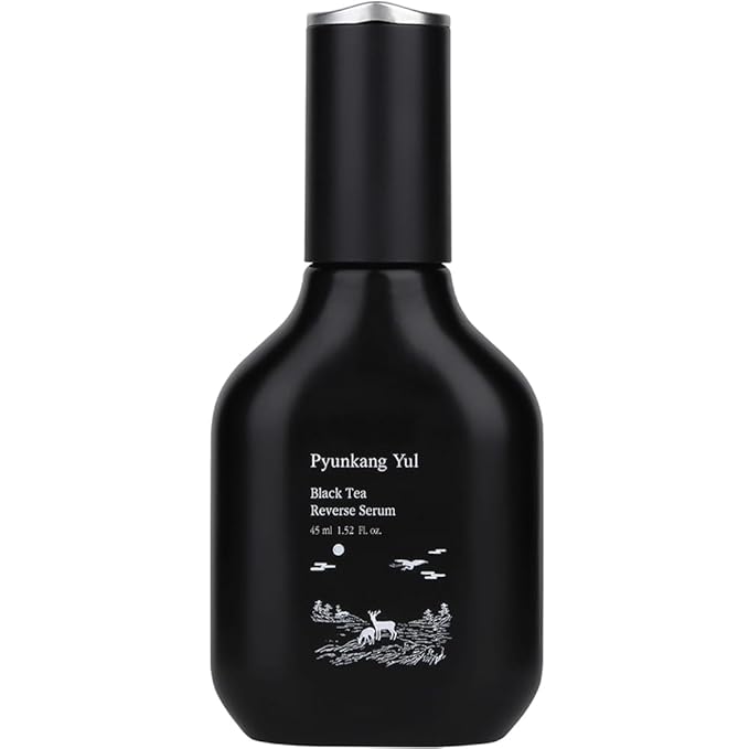 Pyunkang Yul PKY Black Tea Boosting Serum for Anti-aging, Condensed Nutrition for Fine Line Care with Kombucha, Ginseng Fruit Extract, Zero-Irritation, Korean Skincare (1.52 Fl. Oz, 45ml)