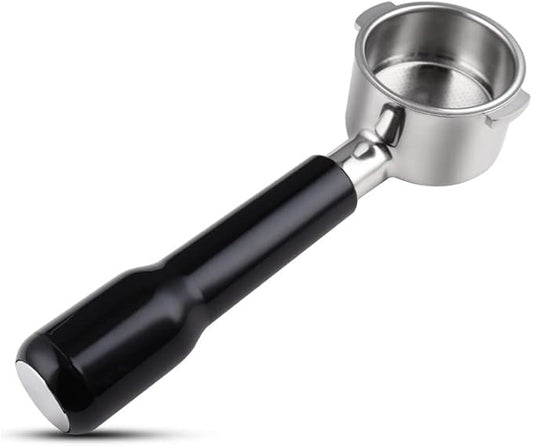 51mm Bottomless Portafilter 2 Ears for Delonghi ECP3420/BCO430/EC260 | Stainless Steel Filter Basket and ABS Handle