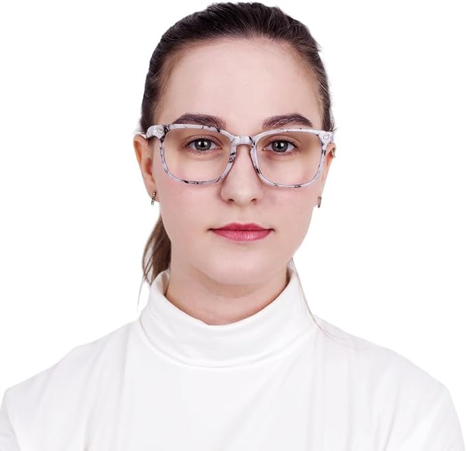 YEIN Bifocal Reading Glasses with Blue Light Blocking Lenses, Bifocal Reader for Women and Men, Vintage Square frame with Spring Hinge (+0.00/+1.50 magnification)