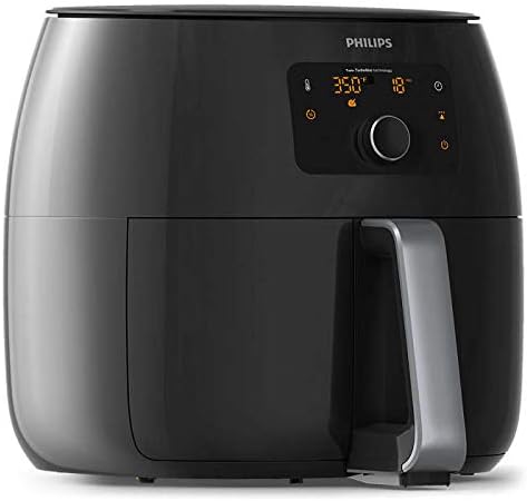 Philips Avance Collection XXL Digital Twin TurboStar Airfryer Black/Silver - HD9654/96 (Renewed)