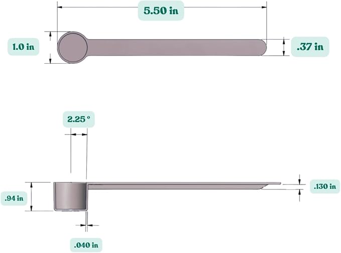9 mL (9 CC) Long Handle Scoop for Measuring Coffee, Pet Food, Grains, Protein, Spices and Other Dry Goods (Pack of 100)