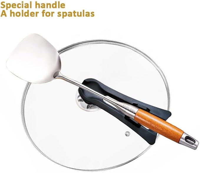 Glass Lid For Pots, Pans and Skillets, Round Tempered Clear Glass Cover Replacement with Steam Vent, Heat Resistant Handle, 11″, 12″, 12.5″, 13.5″ And 14″,14 Inch Fit Inner dia 14.1″-14.5″