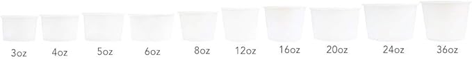 UNIQ 1000-Count 4 oz Striped Paper Ice Cream Cups Black Color | Perfect for Halloween, Disposable Dessert Bowls | Frozen Dessert Supplies