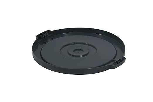 PLASTIC PRINCE Round Trash Can Lid, Compatible with 32 Gallon Wastebasket Garbage Can, Gray Plastic