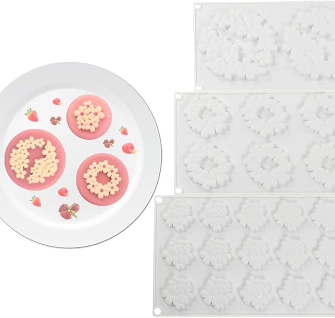 Diy Bubble Cloud Flower Silicone Mold Dessert Cake for Chocolate Tool Decorating Jelly Kitchen Cake Baking Dish Mould Mouss (Cloud Flower N_11.84 X7 X0.32 inch)
