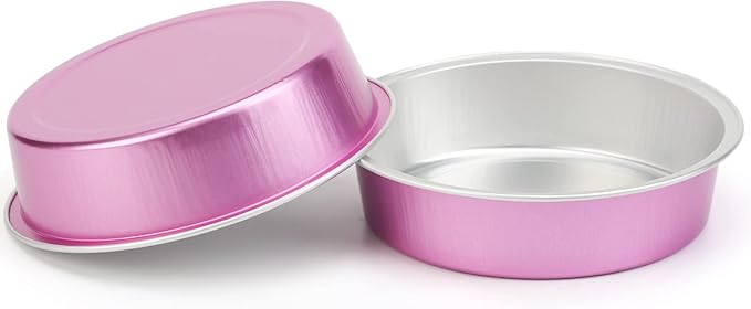Beasea Mini Pie Tins 20 Pack 8 Oz Aluminum Tart Pans 4 Inch with Lids, Rose Red Disposable Cake Pans for Pie, Tart, Quiche