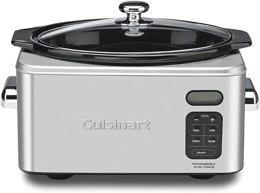 Cuisinart PSC-650 Stainless Steel 6-1/2-Quart Programmable Slow Cooker (Silver)