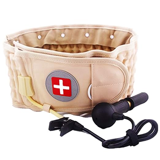 Decompression Back Belt Lumbar Traction Device for Lower Back Pain, Lower Back Brace Inflatable - One Size for 29-49 Waist