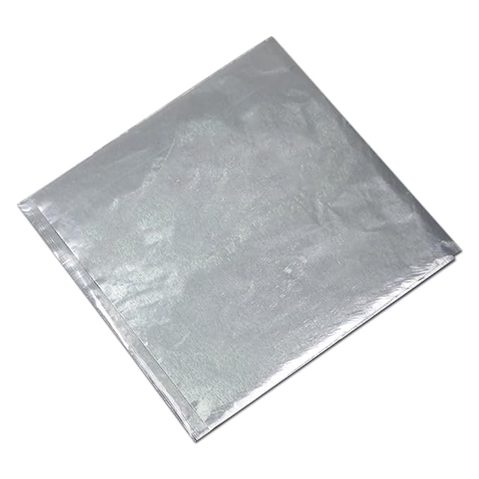 PABCK 500 Pcs 5 Colors Chocolate Candy Wrappers Aluminium Foil Wrapping Papers Square Sweets Lolly Paper Food Tin Foil Wrapper for Candy Packaging Decoration (5.9x5.9 inches)