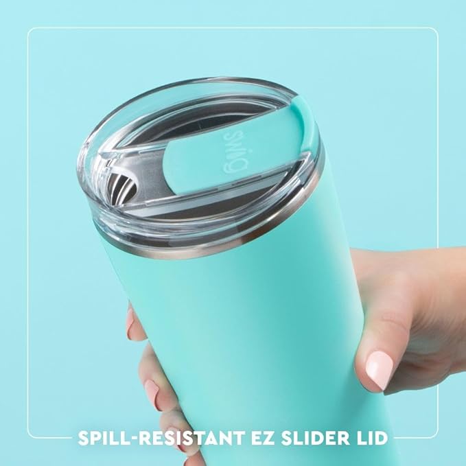 Swig Life 22oz Insulated Tumbler, Travel Coffee Tumbler with Lid, Cup Holder Friendly Travel Coffee Mug, Stainless Steel (Roller Rink)