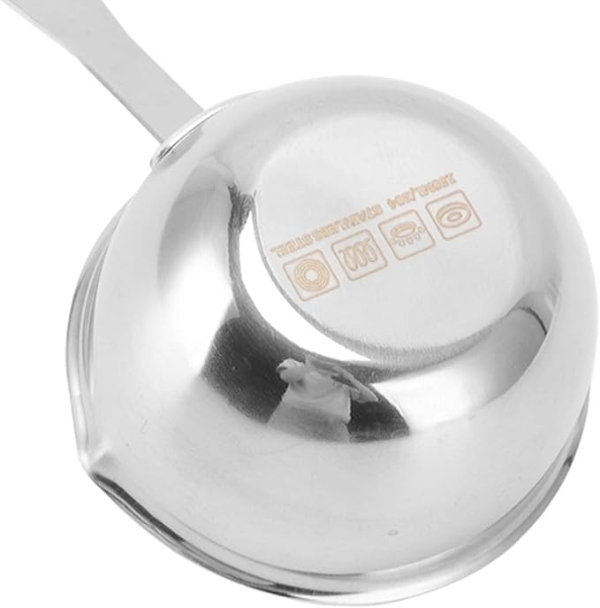 Stainless Steel Mini Saucepan, 150ml - Flat Induction Bottom Warmer Hot Pot