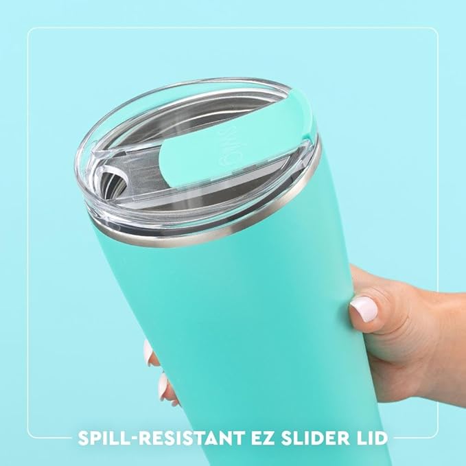 Swig Life 32oz Insulated Tumbler, Travel Coffee Tumbler with Lid, Cup Holder Friendly Travel Coffee Mug, Stainless Steel with Lid (Sun Chaser)