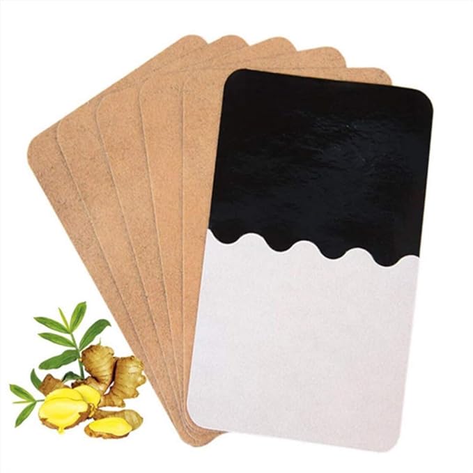 100 Packs Ginger Pad for Pain Ginger Pad Herbal Ginger Patches Chinese Pure Nature Blood Circulation Pads for Knee Cervical Vertebra Joint
