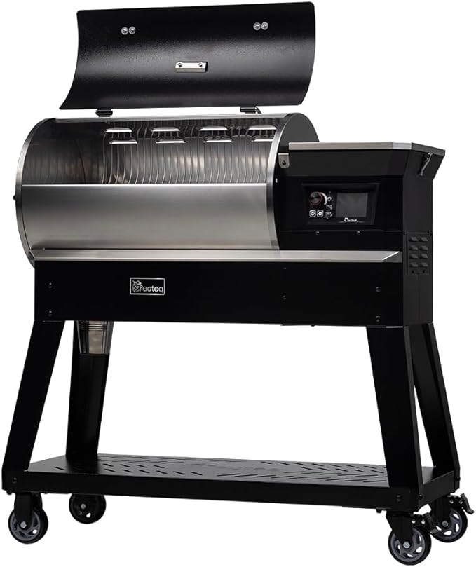 recteq Patio Legend 400 Pellet Smoker, Pellet Grill with Wifi & App Connectivity, Outdoor Smokers Grills, Wood Pellet Grills, Temp Range 180° to 700+°, Smoker Grill + Grilling Basics Bundle