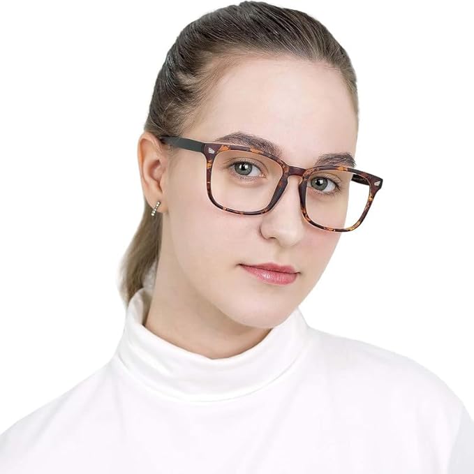 YEIN Bifocal Reading Glasses with Blue Light Blocking Lenses, Bifocal Reader for Women and Men, Vintage Square frame with Spring Hinge (+1.00/+4.00 magnification)