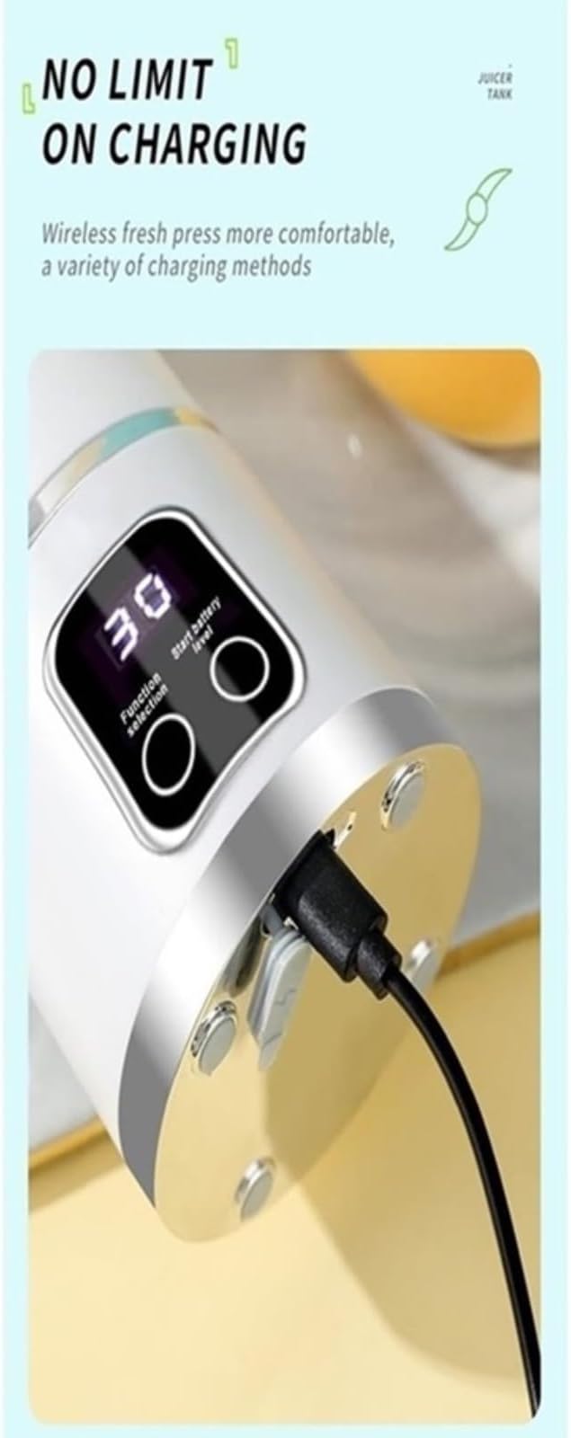 Portable blender,Portable Blender USB-C Rechargeable - 33oz Personal Smoothie & Shake Maker, Cordless Travel Juicer with BPA-Free Leakproof Sip Lid(White)