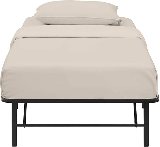 4-PC Cot Sheet Set - 33x75, 100% Cotton Fitted Sheet - Perfect for Narrow Twin/RV Bunk/Camping Cot/Guest Bed - Fits Up to 4-8" Deep Mattress - Beige Solid