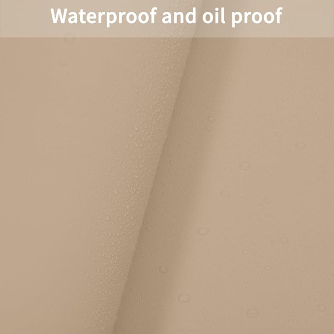 Desk Cover Protector - Used for Square Table Waterproof and Easy to Clean Good Flatness Easy to Used for Dining Table(Light Brown+Gray 44x44)