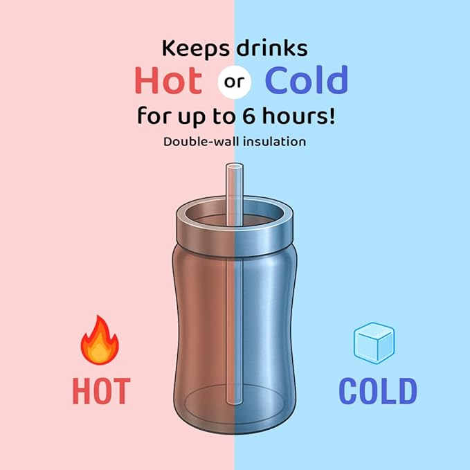 GROSMIMI Slow Flow Toddler Tumbler Water Bottle BPA Free 10 oz. (Stainless Steel, Olive)