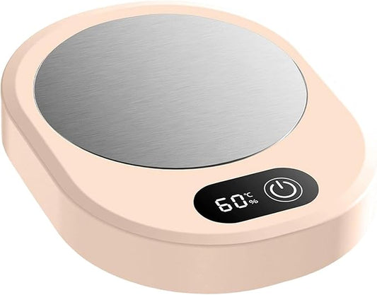 Amagogo Electric Beverage Warmer Plate Portable,Smart Coffee Heater with 4 Temperature Settings for Office Home, Pink
