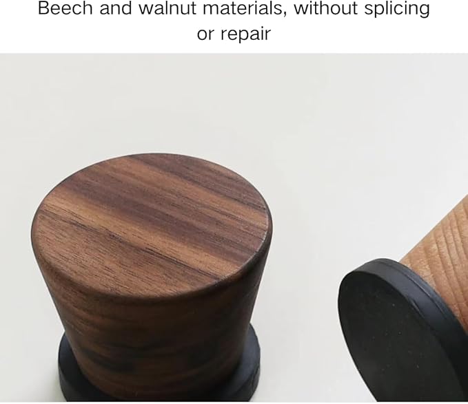 2 PCS Retro Magnetic Hooks, Wrought Iron Wooden Ball Hooks, Creative Punch-Free Storage for Refrigerators, Metal Doors, and Lockers (Beech Wood,L)