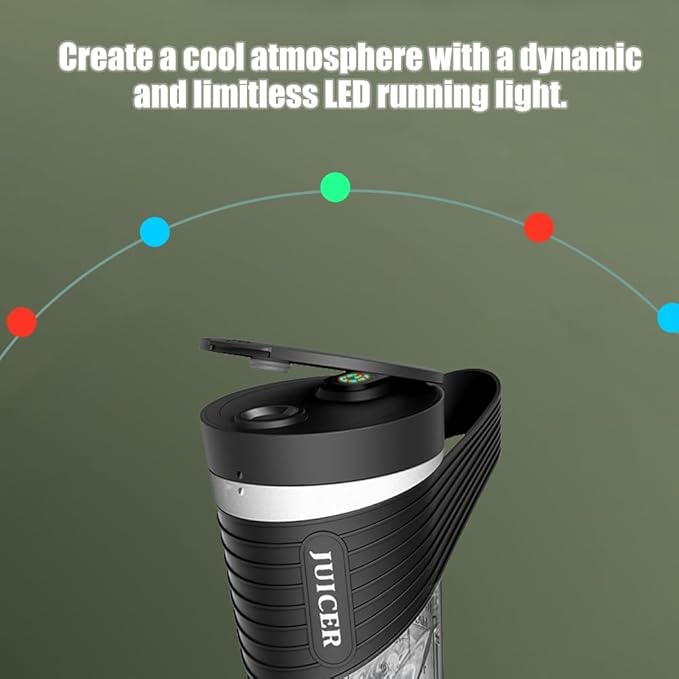 Portable Blender 460ml for Shakes Smoothie Juice, for Travel Gym Office, 4000mAh Type-C Rechargeable Personal Blender with 6 Sharp Blades Powerful 22000r/m Water Bottle Cup (White)