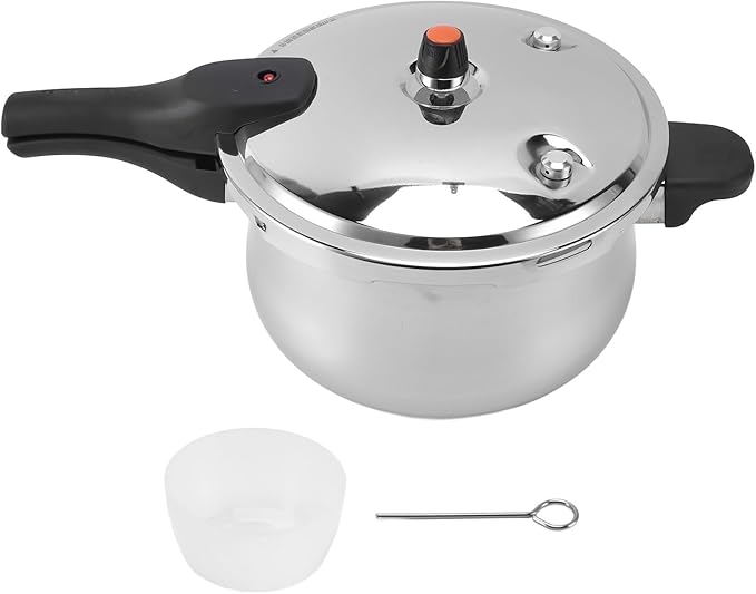 Electric Pressure Cooker, Alarm Valve, Anti-clogging Cover, 80KPA Stainless Steel Pressure Cooker for Gas Stove (9L)