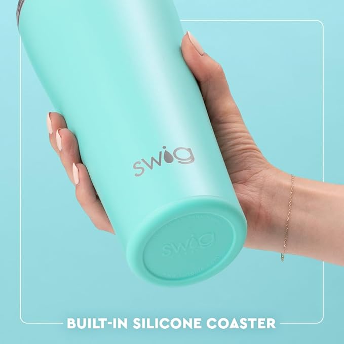 Swig Life 32oz Insulated Tumbler, Travel Coffee Tumbler with Lid, Cup Holder Friendly Travel Coffee Mug, Stainless Steel with Lid (Home Run)